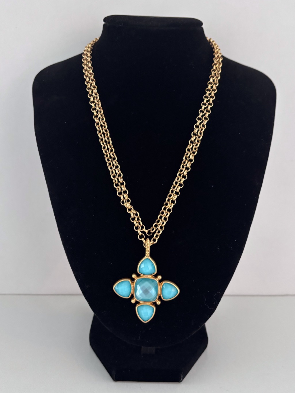 Nwot Julie Vos Aquitaine Cross Pendant Necklace